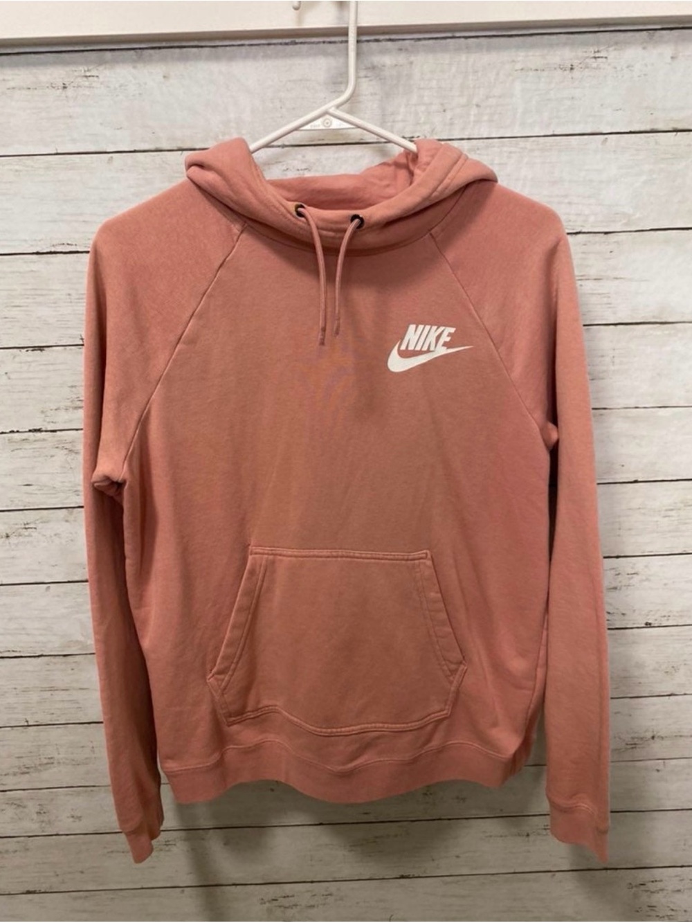 Nike Dusty Rose Pullover Hoodie with White Logo